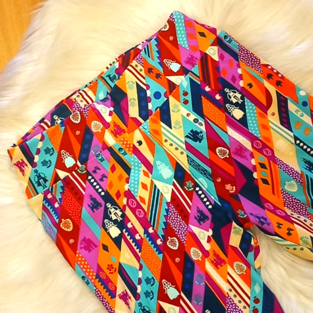 Disney LLR Its a Small World Legging-Orange Mix-#1439
